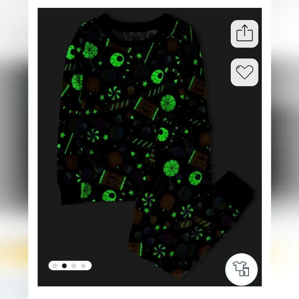 The Children's Place Halloween Candy Pajama Set - Black and Multicolor (100)